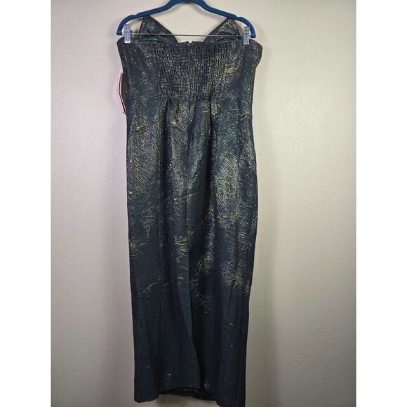 AQUA X Wicked Elphaba Green Swirl Jacquard Corset Gown Size XL NWT - Picture 9 of 15